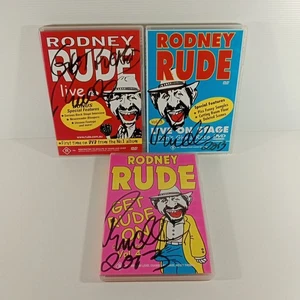Rodney Rude Live Volumes 1/3/4 Firmado DVD Paquete Lote Región 4 PAL - Imagen 1 de 12