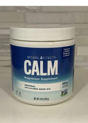 Suplemento de magnesio Natural Vitality Calm en polvo sin sabor 8 oz caducidad 05-2027 Foto 1 de 3