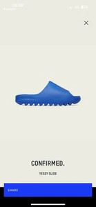 Adidas Yeezy Slide Azure Blue Size UK 10 - Picture 1 of 6