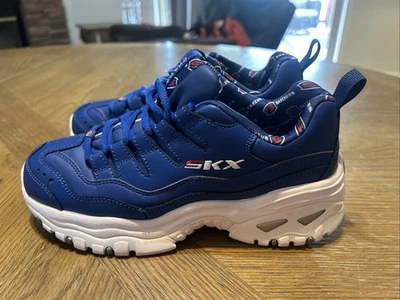 Sketchers Women’s SKX Energy Retro Vision Sneakers Blue 6 - Image 1 of 4
