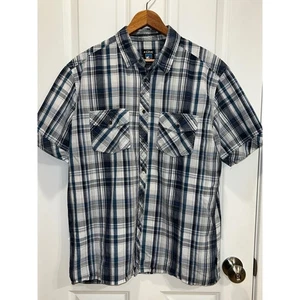 Camisa con botones de manga corta a cuadros KUHL para hombre talla grande algodón Tencel a prueba de sol - Imagen 1 de 6