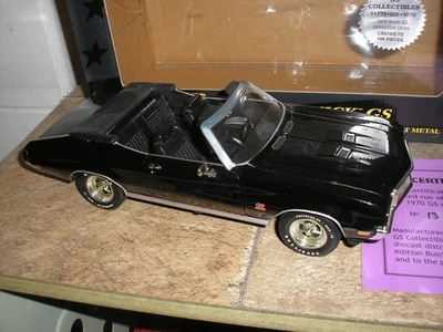 CUSTOM ERTL American Muscle 1/18 1970 Buick Skylark GS Convertible #13/199 Black - Image 1 of 4
