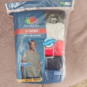 Neu in Verpackung! Fruit Of The Loom 3XL Cotton Crew T-Shirt 6er Pack verschiedene Farben - Bild 1 von 6