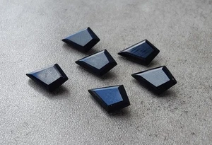 Cometa de ónix negro natural corte facetado piedras preciosas sueltas grado AAA para hacer joyas - Imagen 1 de 10