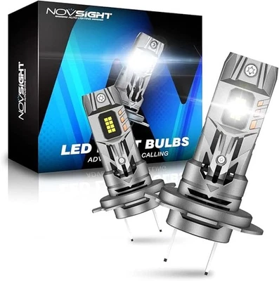 H7 LED Headlight Bulb 1:1 Super Bright 6500K White 30000LM Waterproof 90W 2 Pack - Image 1 of 4