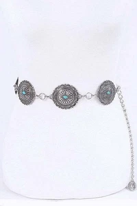 Western Concho Chain Belt - Picture 1 of 4