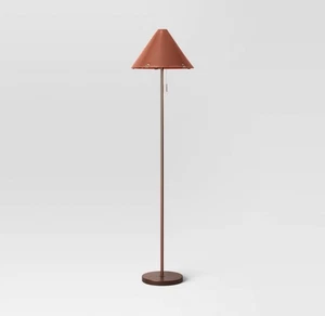🔥NEW SEALED🔥 Floor Lamp with Leather Shade Brown - Threshold - Picture 1 of 4