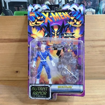 X-Men Mutant Armor Quicksilver Action Figure Vintage 1996 ToyBiz  - Image 1 of 2
