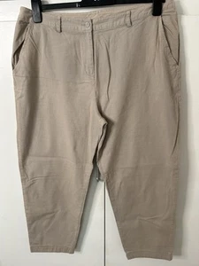 Poetry Womens Dark Beige Trouser - Size 18 - Picture 1 of 6