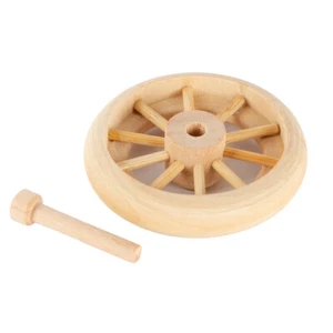 Set of 4 Unfinished Wood 2-1/2" Spoke Wheels and Axels - Picture 1 of 5