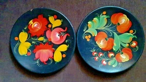 Placa de pared de madera vintage Hohloma, Khokhloma, folk ruso urss - Imagen 1 de 12