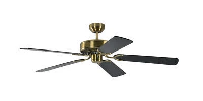 Ceiling Fan Without Light Flat Potkuri Brass Black Living Room Fan - Image 1 of 2