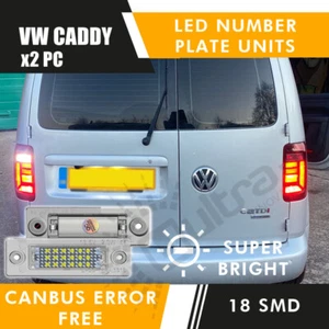 2x 18 SMD LED MATRÍCULA BLANCA ACTUALIZACIÓN UNIDADES CANBUS GOLF CADDY PASSAT TOURAN - Imagen 1 de 10