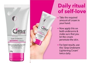 Crema blanqueadora de axilas Qraa Advanced Lacto Dark 100 g para axilas uniformes tonificadas - Imagen 1 de 6