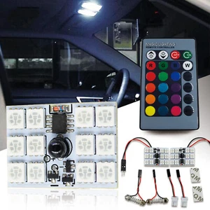 A1 AUTO 2x RGB Multi-Color LED Paneles interiores Atmósfera del coche Luz de acento resplandeciente - Imagen 1 de 8