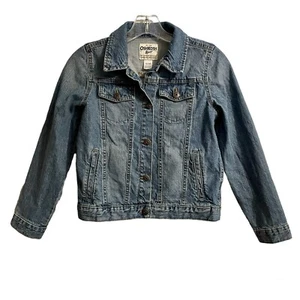 Oshkosh B’Gosh Denim Blue Jean Jacket Girls 14 Stonewash Snap Closure Trucker - Picture 1 of 7