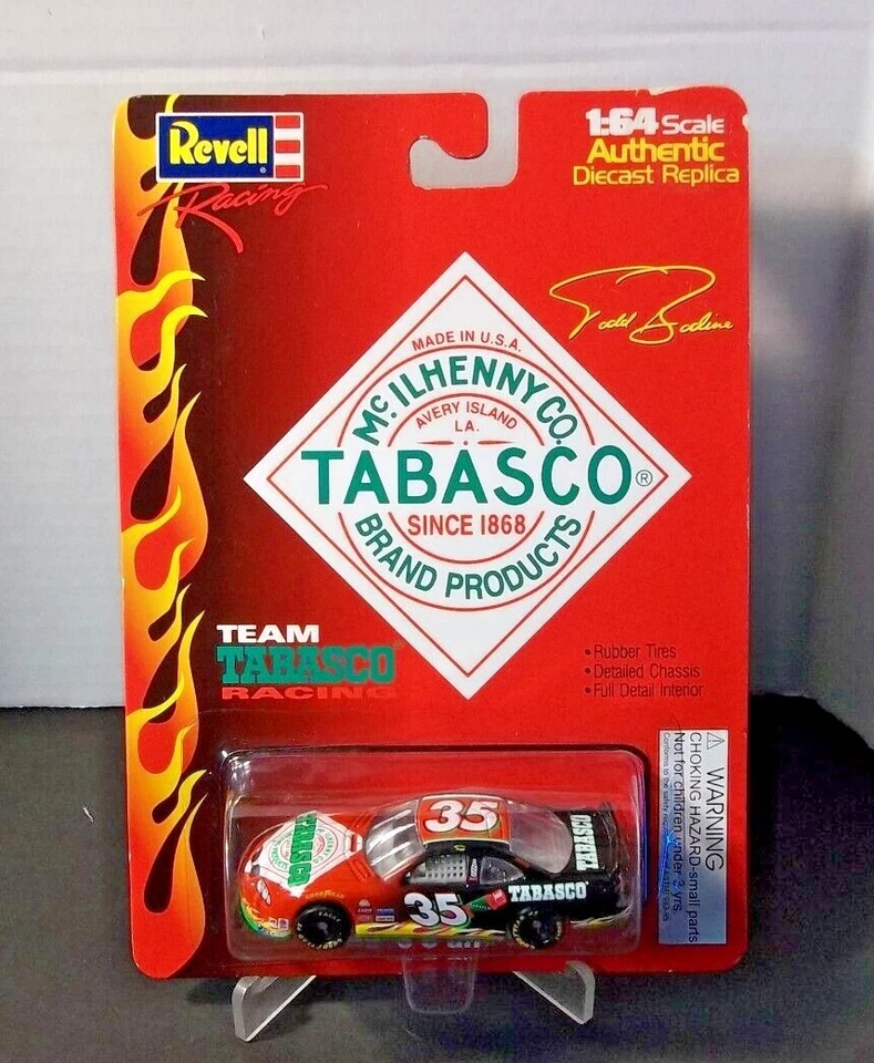 2 Die Cast Cars Revell NASCAR Team Tabasco Racing #35 Todd Bodine Cards 1 64
