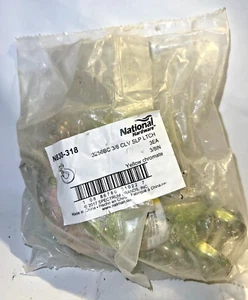 3 Bag) National 3256BC N830-318 3/8" Clevis Slip Hook w/ Latch Yellow Chromate - Picture 1 of 1