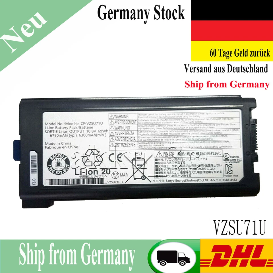 MARKENLOS CF-VZSU71U VZSU71U batteria per Panasonic CF-VZSU72U CF-VZSU1430U CF-VZSU46 CFVZSU46