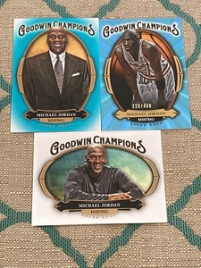 MICHAEL JORDAN 2020 UD Goodwin Champions Blue FOIL SP #/499 3x Lot Turquoise Par - Picture 1 of 5