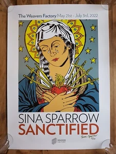 Sina Sparrow Contemporary Pop Art Hand Signed Limited Edition Ausstellung Poster - Bild 1 von 3