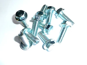 M10X1.5X30 DIN 6921 HIGH TENSILE STEEL GRADE 8:8 HEX FLANGED BOLTS FLANGE ZINC - Picture 1 of 9