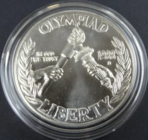 1988-D Olympics Unc Silver Dollar US Mint Commemorative $1 Capsule Only BU - Picture 1 of 4
