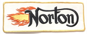 Parche Norton British Motorcycle 10" x 4" grande de colección - Imagen 1 de 2