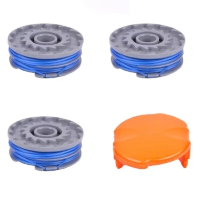For Flymo Contour Contour XT Contour 500 Strimmer Trimmer Spool x3 Cover Cap x1 - Image 1 of 3