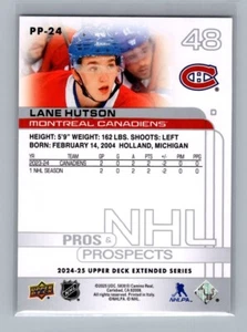 2024-25 Upper Extended Series Lane Hutson RC #PP-24 Pros & Prospects - Bild 1 von 2