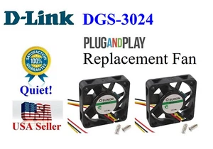 2x new Quiet Replacement Fans for D-Link DGS-3024 - Picture 1 of 8