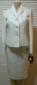 LE SUIT NUOVO Mystic Legend Vanilla Ice Textured Maniche Lunghe 2PZ Gonna Tuta 6 - Foto 1 di 4