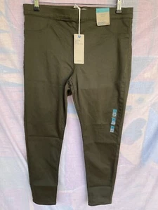 NEW M&S Sz UK 14 S Mid Khaki jeggings W32 L26 High Rise Stretch Skinny trousers - Picture 1 of 6