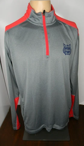 UNIVERSITY OF ARIZONA WILDCATS gray 1/4 zip pullover CHAMPION warmup jacket L Cover