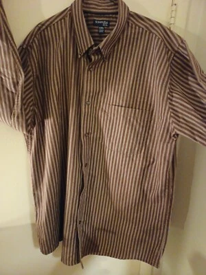 St John's Bay Dress Shirt Two Tone Brown Size XL-Tall - Image 1 of 3