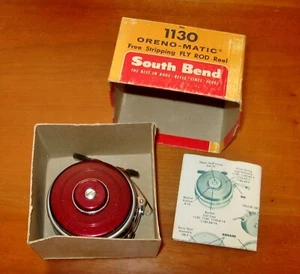 Carrete South Bend 1130 Oren-o-Matic Modelo D Fly Rod Carrete Caja Instrucciones - Imagen 1 de 15