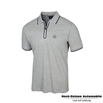 Original Mercedes-Benz T-Shirt Poloshirt Herren grau (Größe: S-XXL)