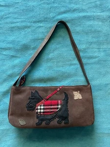 NEW ~ SCOTTISH TERRIER Brown Suede Fall Autumn SCOTTIE Handbag Purse Bag - Picture 1 of 2