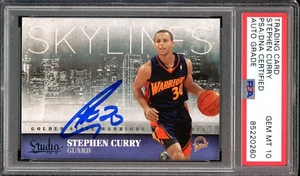 2009-10 Panini Studio #9 Stephen Curry RC On Card PSA/DNA Auto GEM MINT 10 - Picture 1 of 2