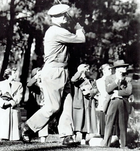 1953 Drahtfoto Byron Nelson spielt Bing Crosby National Pro-Am Golf Kiesstrand - Bild 1 von 2