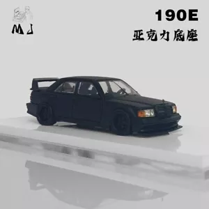 Modellino auto giocattolo pressofuso Mercedes Benz 190E 1:64 collezione nero opaco perfettamente funzionante - Foto 1 di 6
