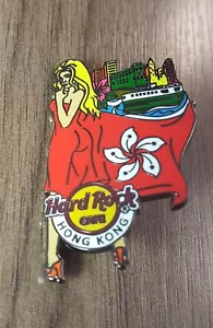 Hard Rock Cafe 2018 bandera de Hong Kong sexy pin niña edición limitada 100 HRC - Imagen 1 de 3