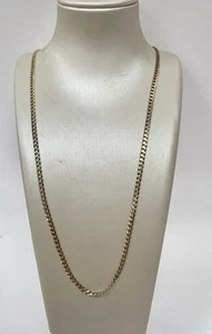 Elegant 9ct Yellow Gold Curb Chain Necklace - Classic Design, Hallmarked, 4gm - Picture 1 of 8