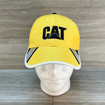 CAT Caterpillar Financial Yellow Black Baseball Cap Hat One Size Adjustable - Image 1 of 4