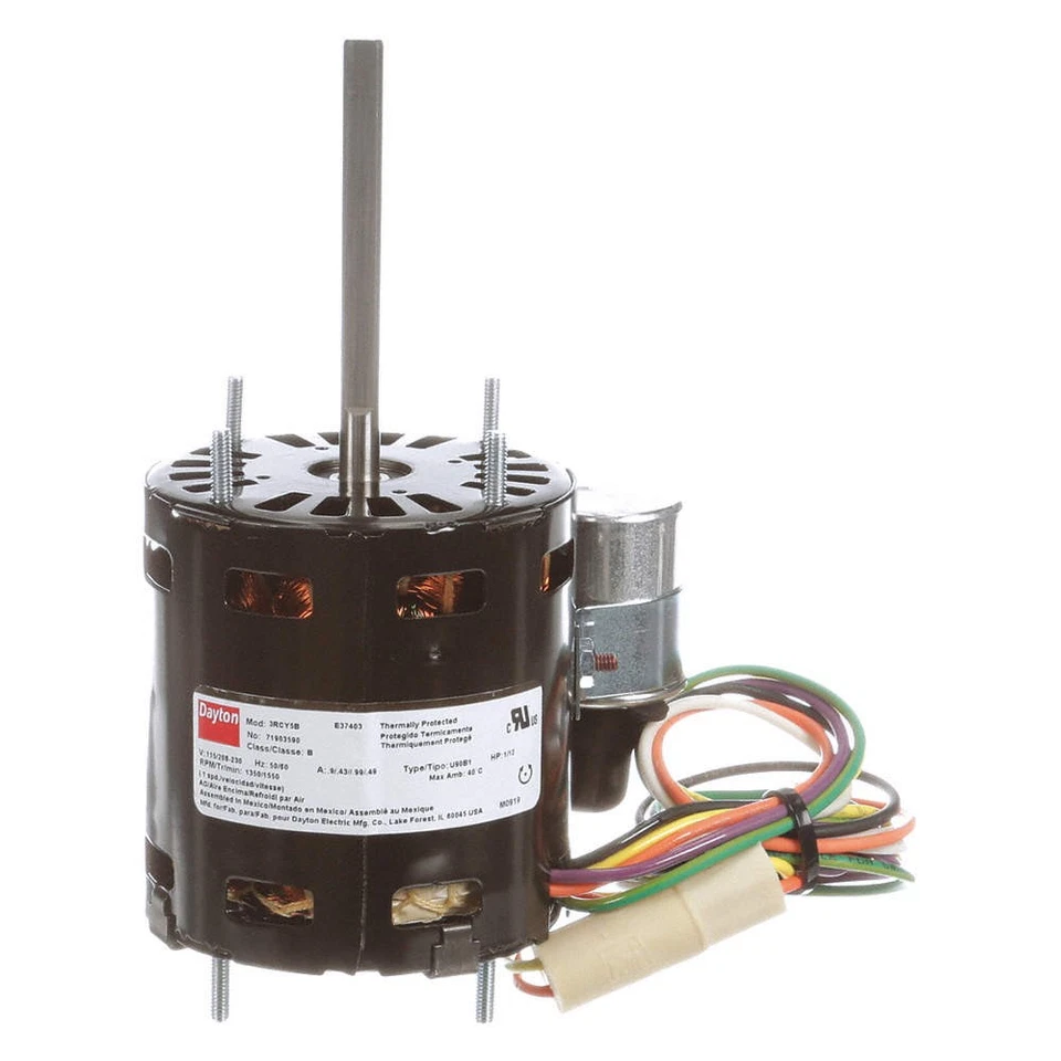 DAYTON 71903590M Motor,1/12 HP,1550 rpm,3.3,115/208-230V 3RCY5 - Image 1 of 1