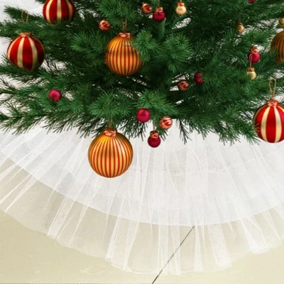 Stylish Christmas Tree Skirt Enhance Your Tree Base with 90CM Diameter - Image 1 of 4