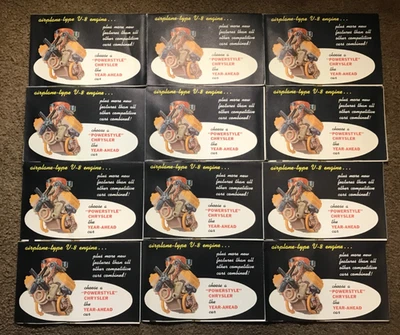 Lot of 12 - 1955-1956 Mopar Hemi V8 Folder Dodge D500 Chrysler 300 DeSoto Mailer - Изображение 1 из 4