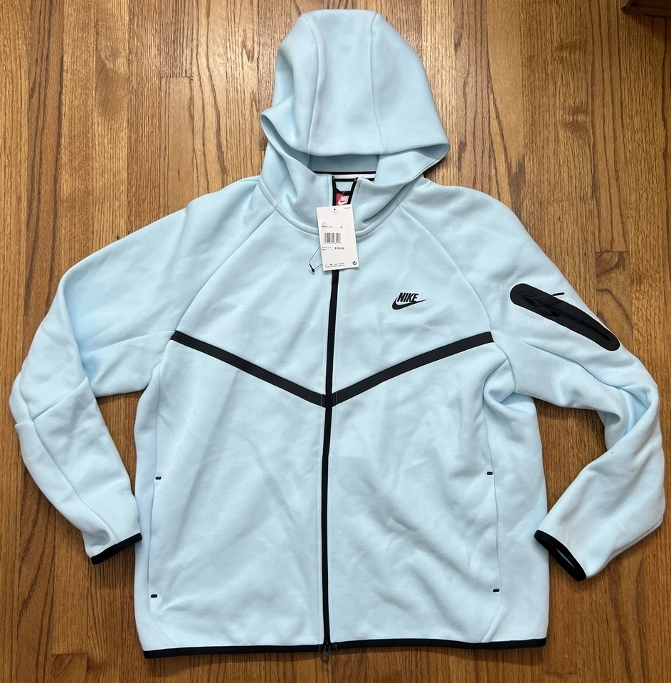 Nike Mens Tech Full-Zip Windrunner Hoodie Size XL Glacier Blue HV0949-474