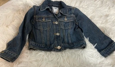 GYMBOREE Girls Denim Jacket XS 4 Button Up Blue pockets  - Image 1 of 4