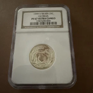 1999 S Clad Georgia 25C Quarter NGC PF 67 Ultra Cameo State Coin #9 - Picture 1 of 3